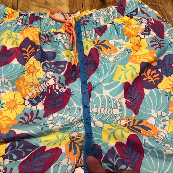 Peter Millar Lined Swim Trunks Shorts Mens Medium Beach Scorpion Colourful Print - Picture 10 of 11